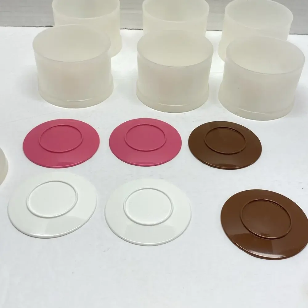 Tupperware Stackable Set of 6 Ice Cream Cookie Sandwich Maker #1729